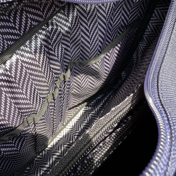 Ogio Brooklyn Women's Tablet Purse Navy Blue Canvas Crossbody Button Zipper - Picture 6 of 12